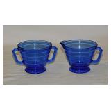 1930's Hazel Atlas Moderntone cobalt blue