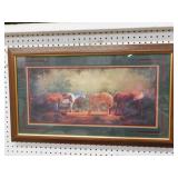Home Interiors framed western horse print titled