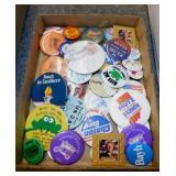 Variety of pin backs: Political - Local & more
