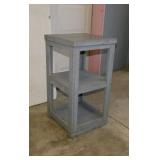 Handmade wooden 3 shelf utility table, sturdy,