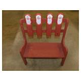 Wooden hand painted picket fence bench, 20' x 24'