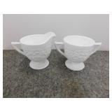 9 piece vintage milk glass: 1957 Indiana Glass