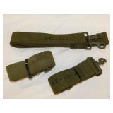Vintage US Military 3 canvas utility straps,
