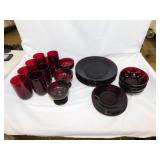 29 piece vintage Anchor Hocking Royal Ruby Red