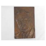 Franklin Roosevelt solid bronze plaque, 4.5' x 7'
