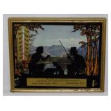 1940's 1950's Nipes Dairy reverse painted glass