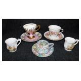 Murano millefiori glass teacup & saucer -
