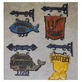 Four 1972 Sexton USA cast aluminum wall hanging