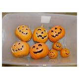 8 Halloween Jack-O-Lantern pumpkins,