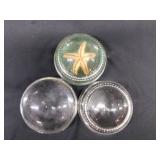 Vintage dome glass paperweights