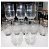 8 vintage Pfaltzgraff Heirloom glass tumblers -
