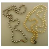 2 pearl necklaces