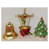 Vintage musical hanging Christmas bell - Vintage