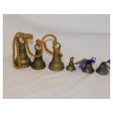 Vintage brass door bells & other bells