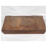 Vintage sign board metal letters in wood box made