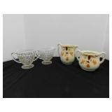 2 vintage creamer & sugar bowl sets: Hall China
