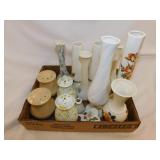 Vintage ceramic glassed vases - Salt & pepper