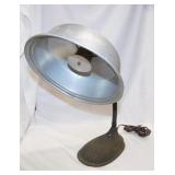 Vintage industrial gooseneck heat lamp w/ heavy