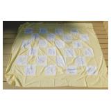 Vintage machine stitched hand embroidered floral