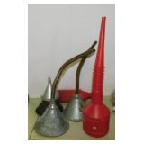 Vintage & modern funnels: 2 galvanized metal