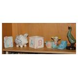 Vintage nursery planters - Piggy bank & more