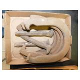 Four 1976 Bicentennial cast iron horse shoes -