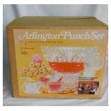 Anchor Hocking Arlington glass punch set in box