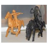 Vintage plastic toys: Cowboys & Indians - Horses -