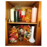 Home dï¿½cor: Pillar candles - Brass bell - Fall