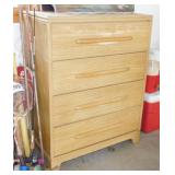 Vintage 4 drawer wooden chest of drawers dresser,