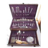 1950's Prestige Bordeaux silverware in chest w/