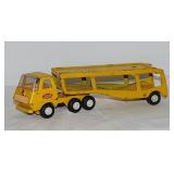 1960's Tonka toy car hauler truck, 9' long