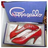 Vintage Pappagallo Italy red stiletto heels in box