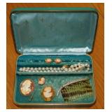 Vintage cameo pins - Stock pin - Earrings plus