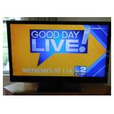 2011 LG 42' TV television w/ remote on stand