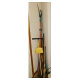 Long handled tools: Broom - Rake - Axe - Shovel -