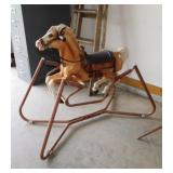 Mid Century Wonder Flyer blow mold toy horse,