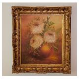 Stunning signed original chrysanthemum floral