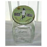 Antique Streamline glass Planters Peanuts jar w/