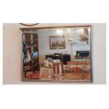 Beveled wall mirror, framed, 41' x 31'