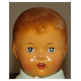 Vintage composition sleepy eye baby boy doll w/