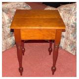 Antique walnut end table, 19" x 20" x 26"