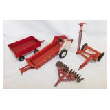Vintage Tru-Scale metal toy farm implements