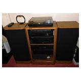 Nice Pioneer stereo system in cabinet w/ turntable