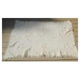 Hand crocheted afghan w/ fringe, 64' x 40'