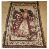 Old World Santa Claus triple woven throw,