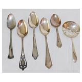 6 sterling silver spoons