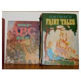 12 vintage books - Pair of wooden cross bookends