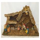 Vintage Italy Christmas Nativity creche with