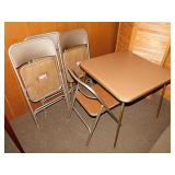 Vintage Samsonite card table & 4 chairs